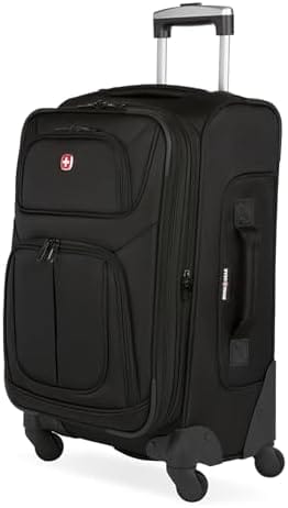 SwissGear Sion Softside Expandable Luggage, Black, Carry-On 21-Inch