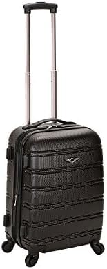 Rockland Melbourne Hardside Expandable Spinner Wheel Luggage, Black, Carry-On 20-Inch