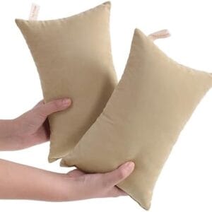 NTBAY Tiny Pillows, Down Alternative 7"x11" Microfiber Mini Pillows for Travel, Pets, Soft Machine Washable Small Pillows for Neck, Wrist, Lumbar and Knee, Light Taupe