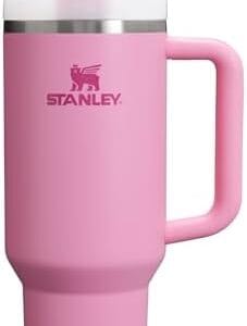 Stanley Quencher H2.0 Tumbler with Handle & Straw 40 oz | Twist On 3-Way Lid | Cupholder Compatible for Travel | Insulated Stainless Steel Cup | BPA-Free | Peony