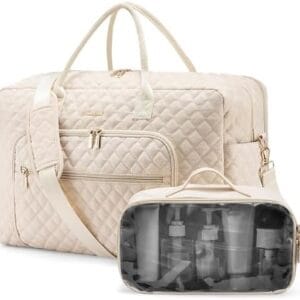 LOVEVOOK Travel Duffle Bag, Weekender Bag for Women with Toiletry Bag Carry on Overnight Bag with Laptop Compartment, Yoga Gym Bag with Wet Pocket Shoe Bag, Hospital Bag for Labor and Delivery