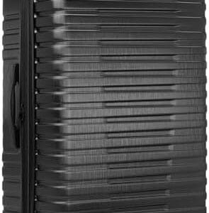U.S. Traveler Boren Polycarbonate Hardside Rugged Travel Suitcase Luggage with 8 Spinner Wheels, Aluminum Handle, Black, Checked-Large 30-Inch