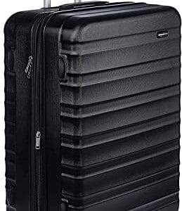Amazon Basics 30-Inch Hardside Checked Luggage, Hardshell Suitcase With Wheels, Expandable For Up to 15% More Space, With Scratch-Resistant Surface, Four Multi-directional Wheels, Black