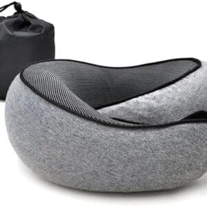 RURING Travel Pillows for Airplanes, Travel Neck Pillow Travel Pillow, Neck Pillow Airplane Valentines Day for Her Memory Foam 360 Degree Support Pillows for Airplanes Offices and Cars (Dark Gray)