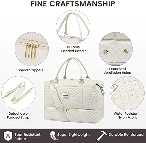 LOVEVOOK Travel Duffle Bag,Weekender Bags for Women with Shoe Compartment,Carry on Overnight Bag with Toiletry Bag,Gym Duffel Bag with Wet Pocket, Hospital Bags for Labor and Delivery - Image 5