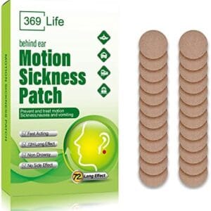 Motion Sickness Patches for Car and Boat Rides, Ships, Cruise and Airplane & Other Forms of Transport - Travel Essentials, for Adults and Kids (24 Count)